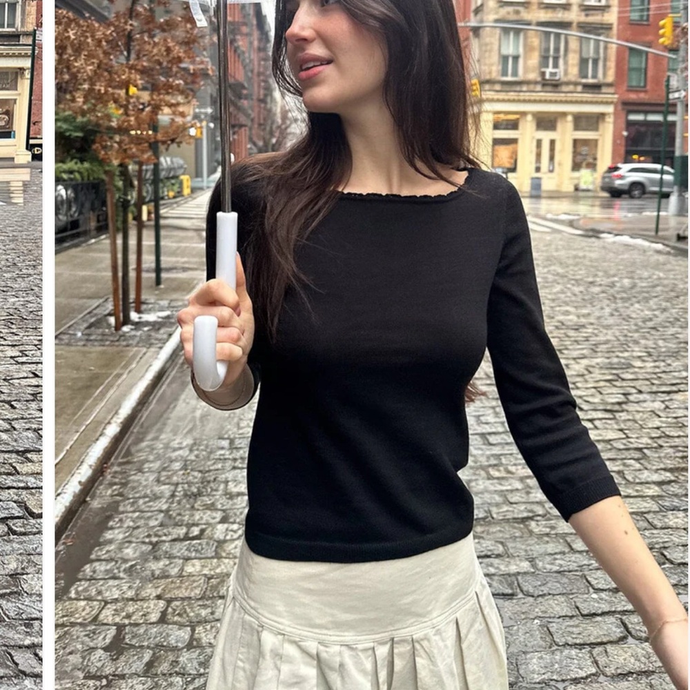 Brandy Melville Stella sweater 3/4 sleeve top